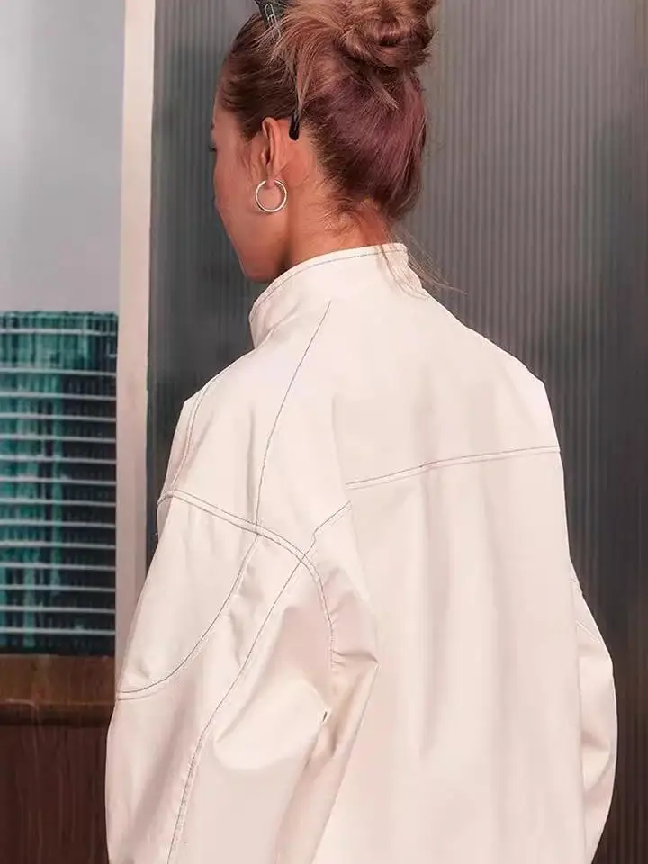 American Retro PU Leather Jaet Women's Autumn Hot Girl New Small Size High-End Feel Super Good Looking Motorcycle Clothes J...