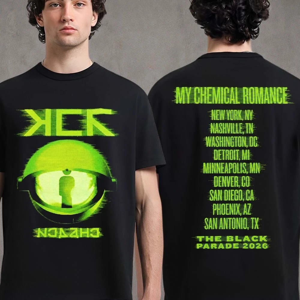My Chemical Romance The Black Parade 2026 Tour UK Neues Unisex T-Shirt Baumwolle Herren Damen Beliebtes Mode-Fan-Freizeit-T-Shirt – Detail 5