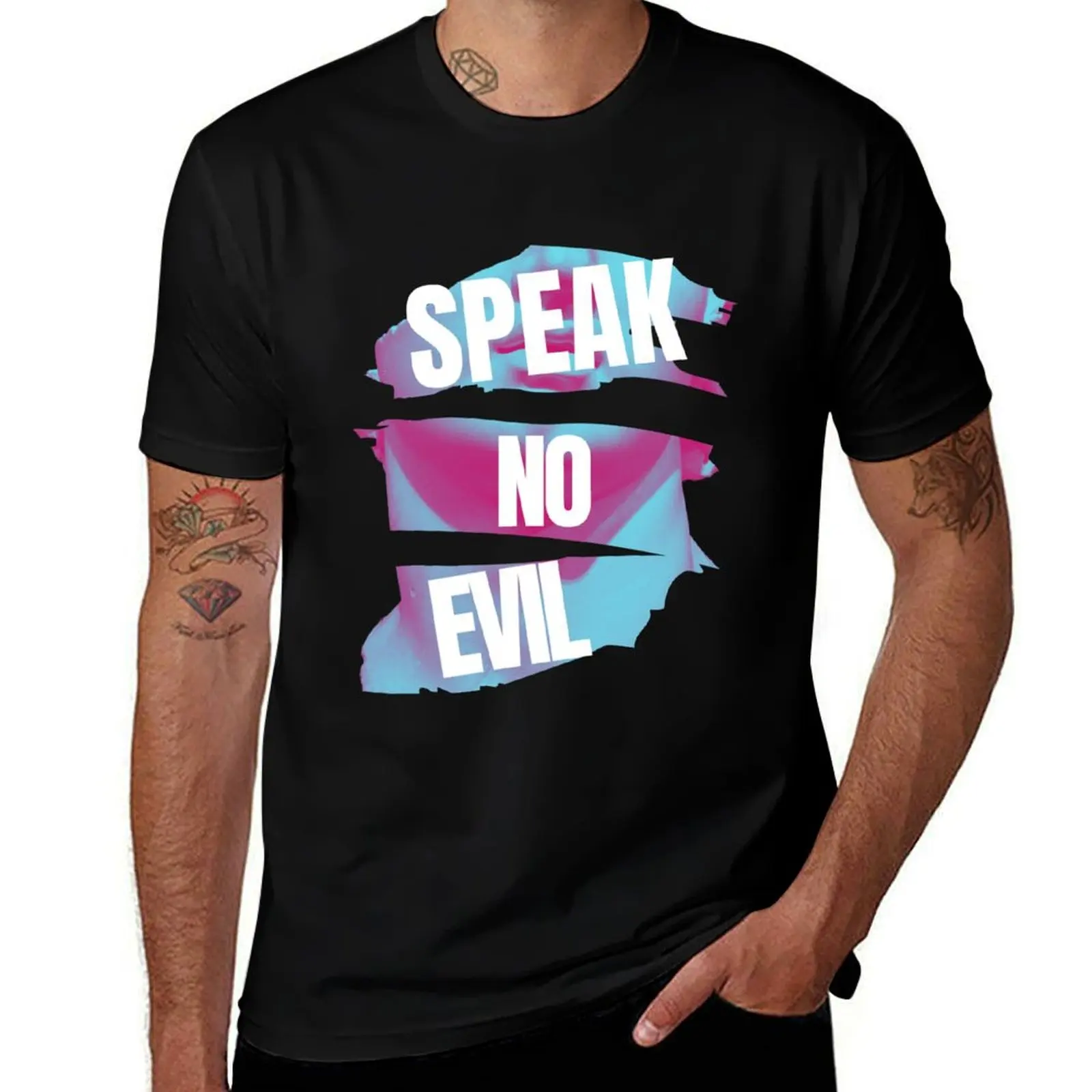 Speak No Evil T-Shirt man t shirt graphic t shirts cotton 100% man graphic t shirt T-shirt