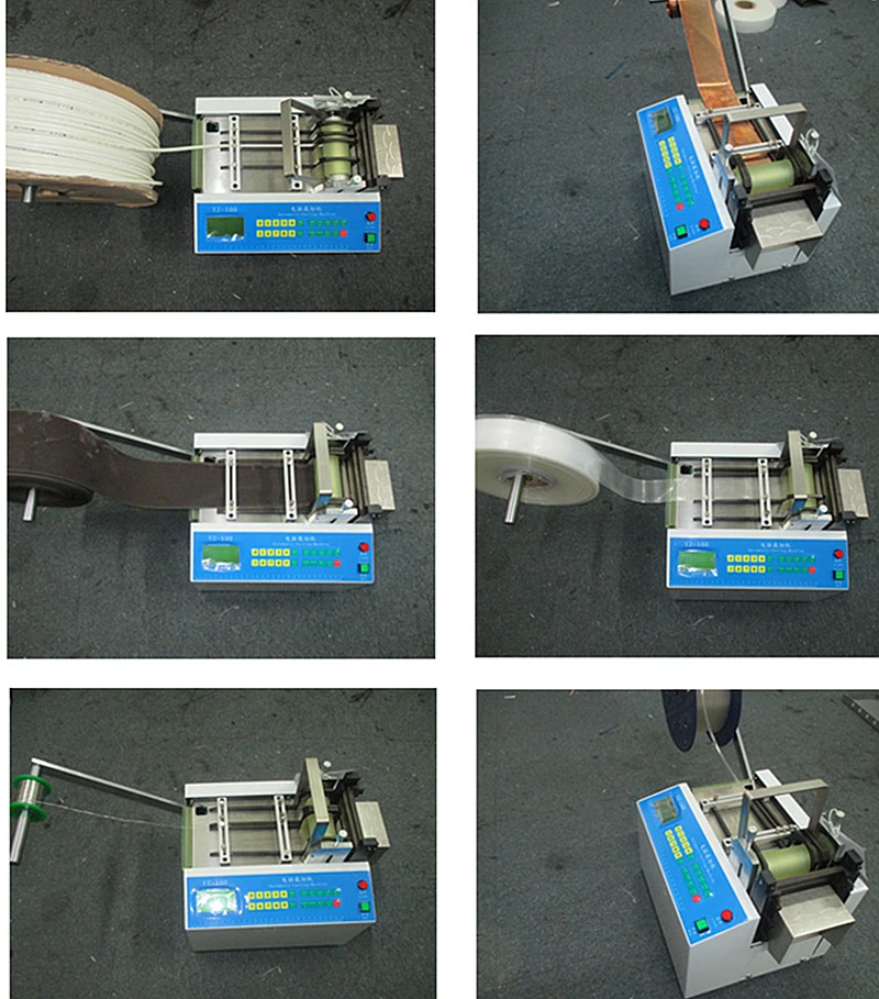 Tube Cutting Machine Microcomputer Automatic Pipe Cutter PVC Heat Shrink Sleeve Shrinking Tube Cutter Wire Rope 350W 0-100mm