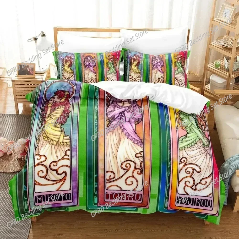 3D Print Anime Bibliophile Princess Bedding Set Duvet Cover Bed Set Quilt Cover Pillowcase Comforter king Queen Size Boys Adult