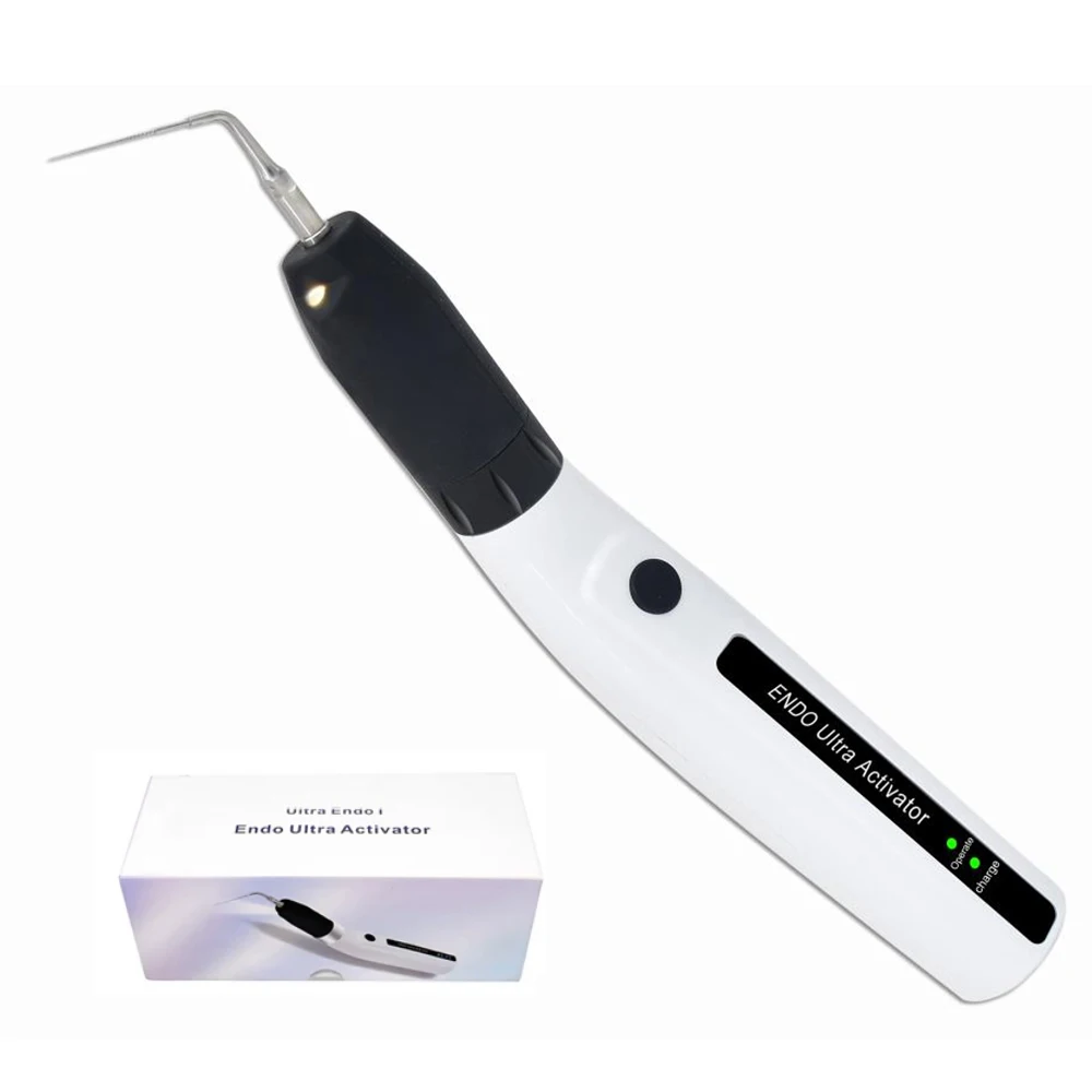 Dental Endo Ultrasonic Activator with LED Light Wireless Irrigator Cordless Endodontic Tool with 6 Tips Dentistry Instrument