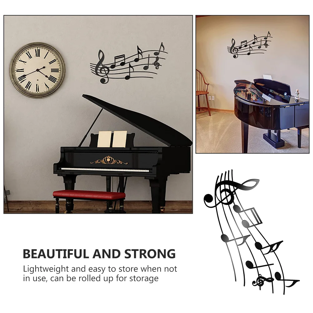 

Exquisite Music Note Wall Pendant Iron Art Craft for Home Decor Living Room Bedroom Office Interior Wall Hanging Decoration