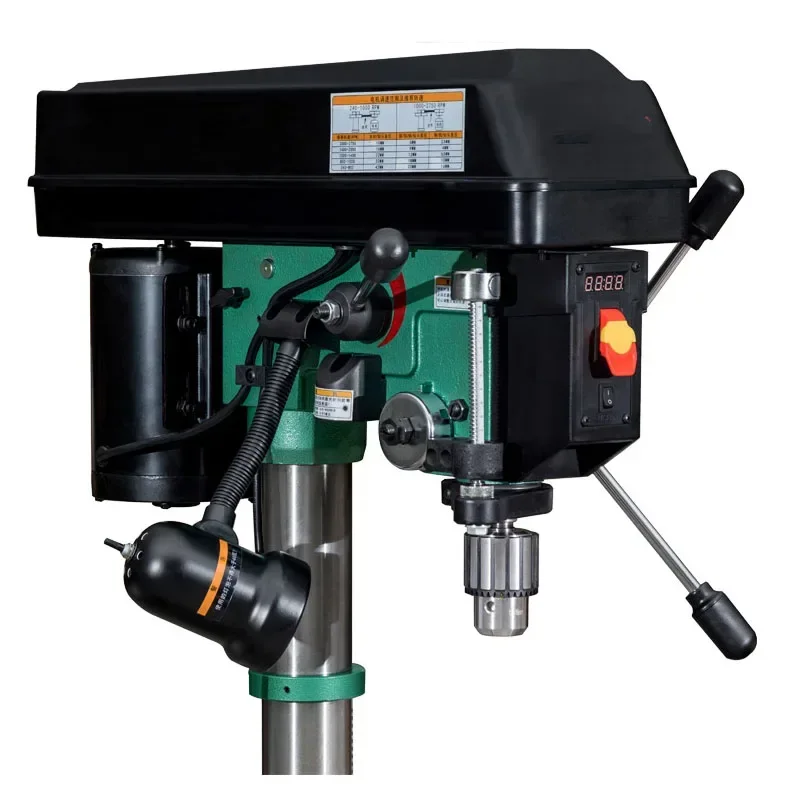 Small 15-inch Stepless Speed-adjustable Bench Drill With Laser/digital Display HD3800 Drilling Machine Woodworking Bench Drill