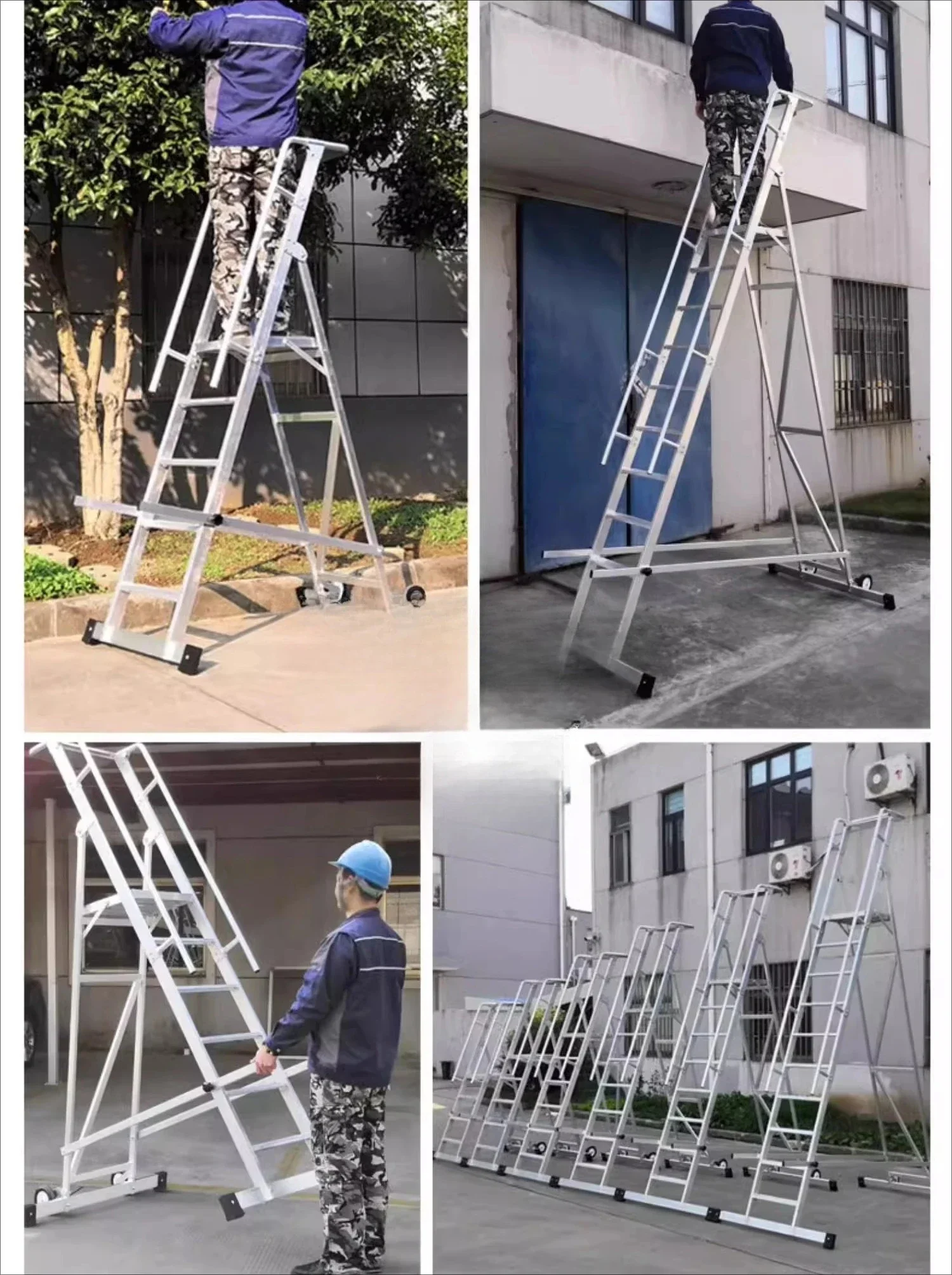 

Алюминиевая лестница-платформа для подъема, инженерная лестница, мобильные строительные леса для склада, лестница для обслуживания грузовиков