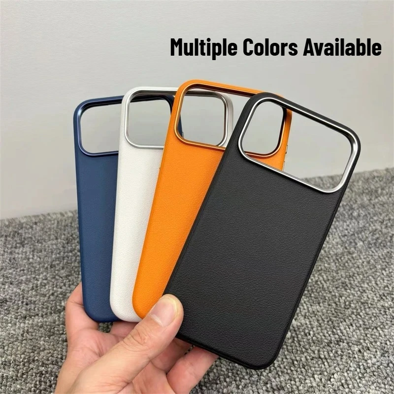 Luxus Für MagSafe Wireless Charge PU Leder Telefon Fall Für IPhone 17 Air Pro Max Magnetische Matt Weiche Silikon Schützen Abdeckung