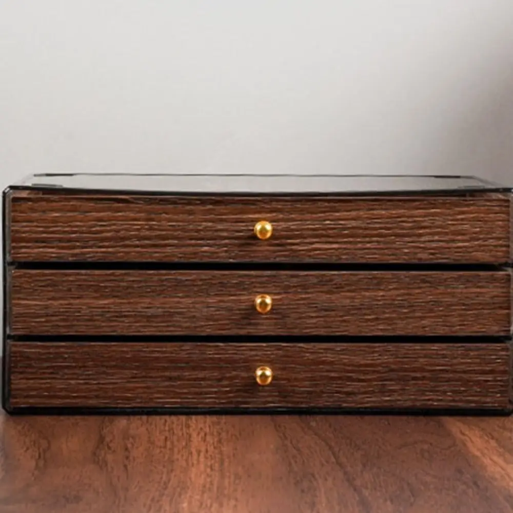 

Multi-layer Wooden Jewelry Box Transparent Window Rings Necklace Jewelry Storage Case Organizer Bracelet Earrings Jewelry Holder