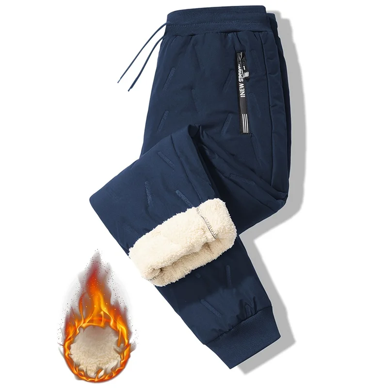 Winter Men's Warm Sports Pants Black Cargo Pants For Man Tracksuit Trousers Clothes With Many Korean Reviews Slacks Work Wear