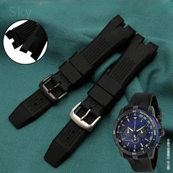 For Citizen Watchband Aw1477 1476 1479 Ca4154 4155 4156 Men's Breathable Durable 24mm Curved Silicone Rubber Accessories