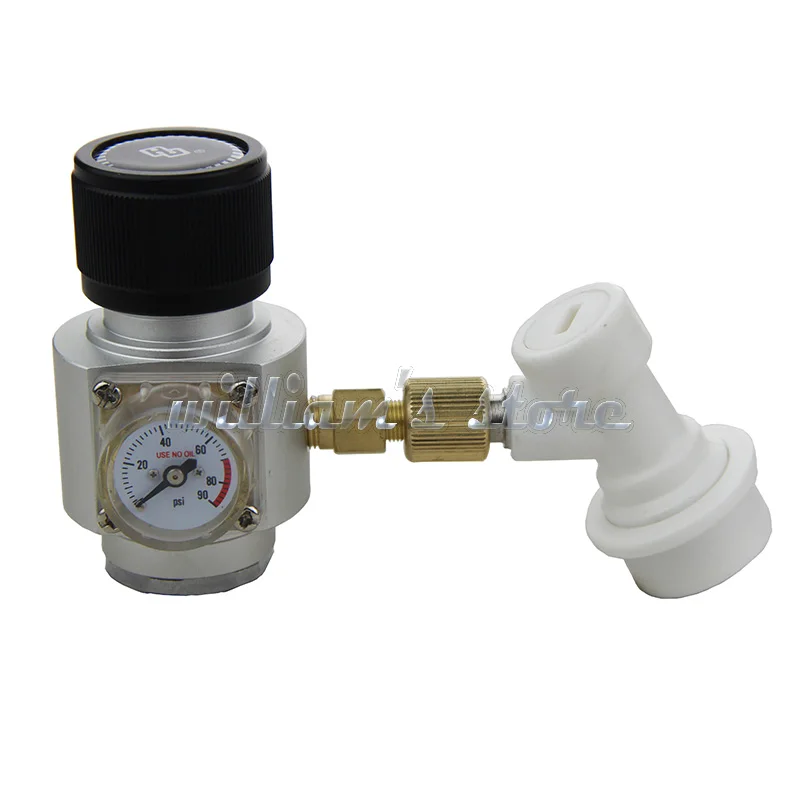 Beer pressure reducing valve carbon dioxide CO2 valve 60PSI with pressure gauge valve 16 g small steel cylinder