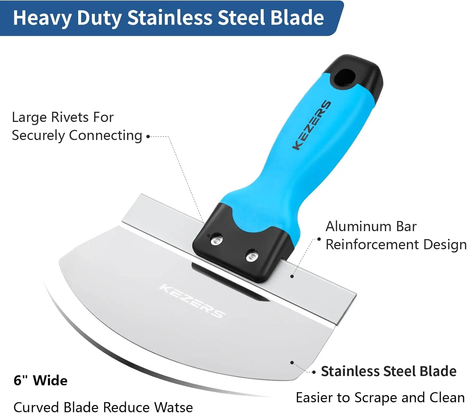 Kit de ferramentas manuais para drywall, 14 peças de aço inoxidável 1,5" 2" 4" 5" 6", faca de calafetagem, 8" 10" 12" 14", panela de lama de 14",