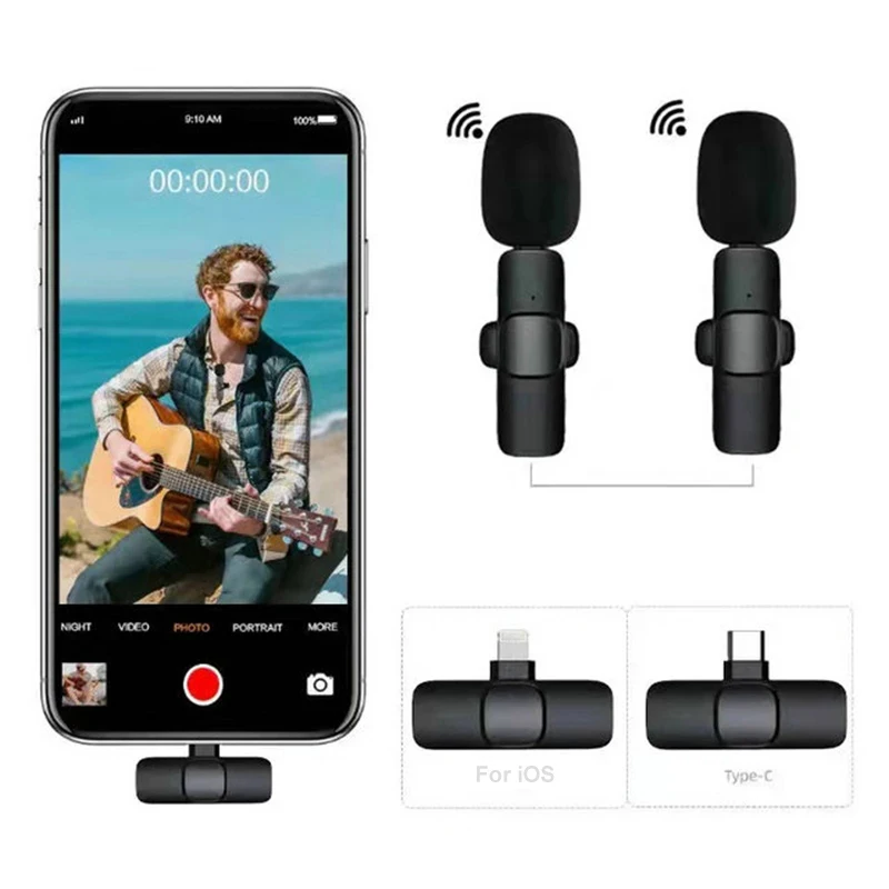 MINI Wireless Microphone Lapel Karaoke Gaming Caixa de Som MIC Sound Mixer Gamer Microphone cell phone E60