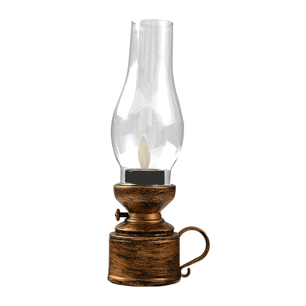 Kerosene Lamp Electric Electronic Vintage Desk Oil Lamps for Indoor Use Desktop