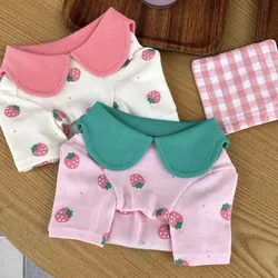 Strawberry Print Dog Clothes Pink Pet Dog Vest Puppy Costume Cat Dog Polo Shirt Chihuahua Bichon Cute T-Shirt Girls Dog Pullover