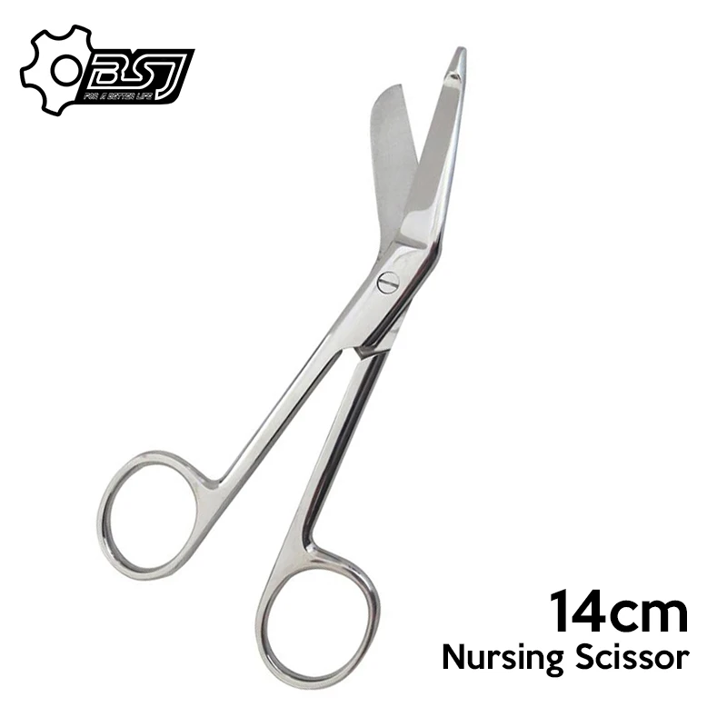 스테인레스 스틸 붕대 가위, 가정용 의료용 간호 가위, 14cm