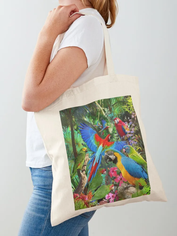 

Parrots Tote Bag Customizable tote bag ecological bags tote bag men shopper women