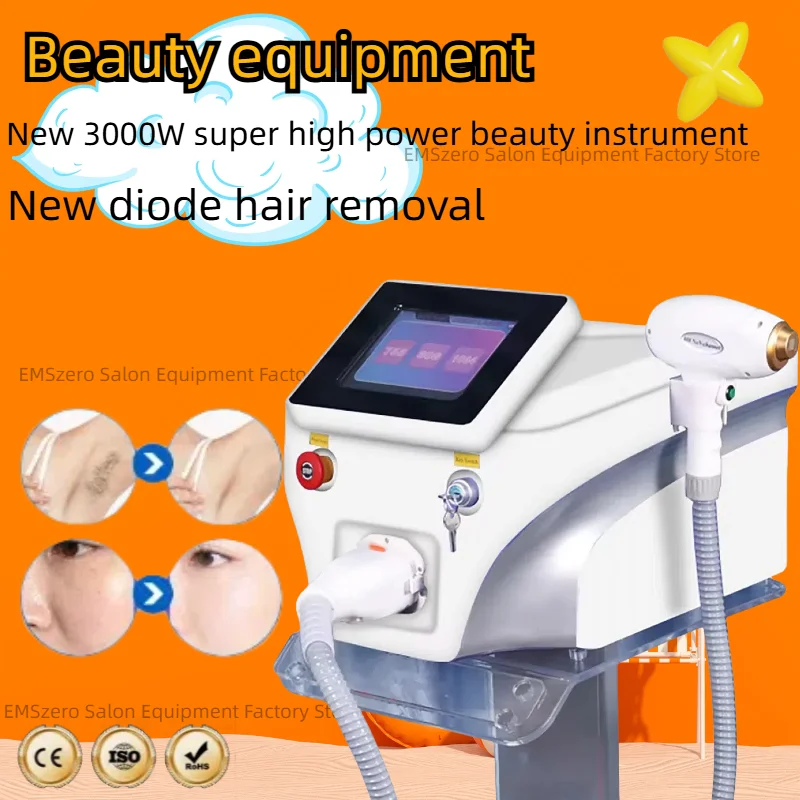 

New Ice Point Diode Hair Removal Device 3000W Three Wavelengths 808nm 1064nm Hair Removal Beauty Painless Permanent Hair Removal