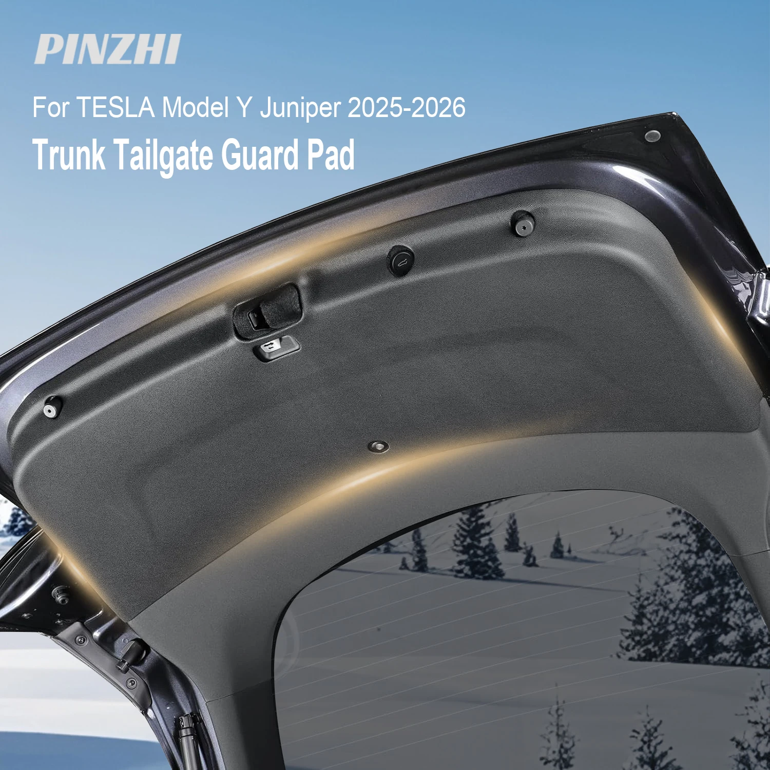 

For Tesla Model Y Juniper 2025 2026 Trunk Tailgate Guard Pad Leather Trunk Protective Anti-dirty Wear-resistant Pad Accessories