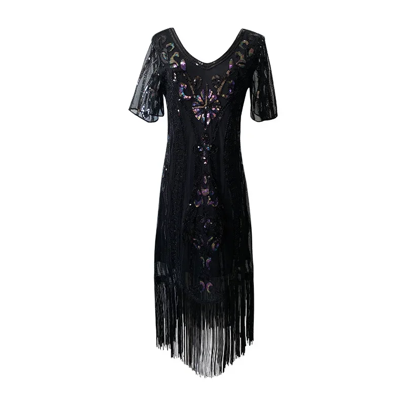 Retro 145 wedding bridesmaid sequin embroidery evening dress