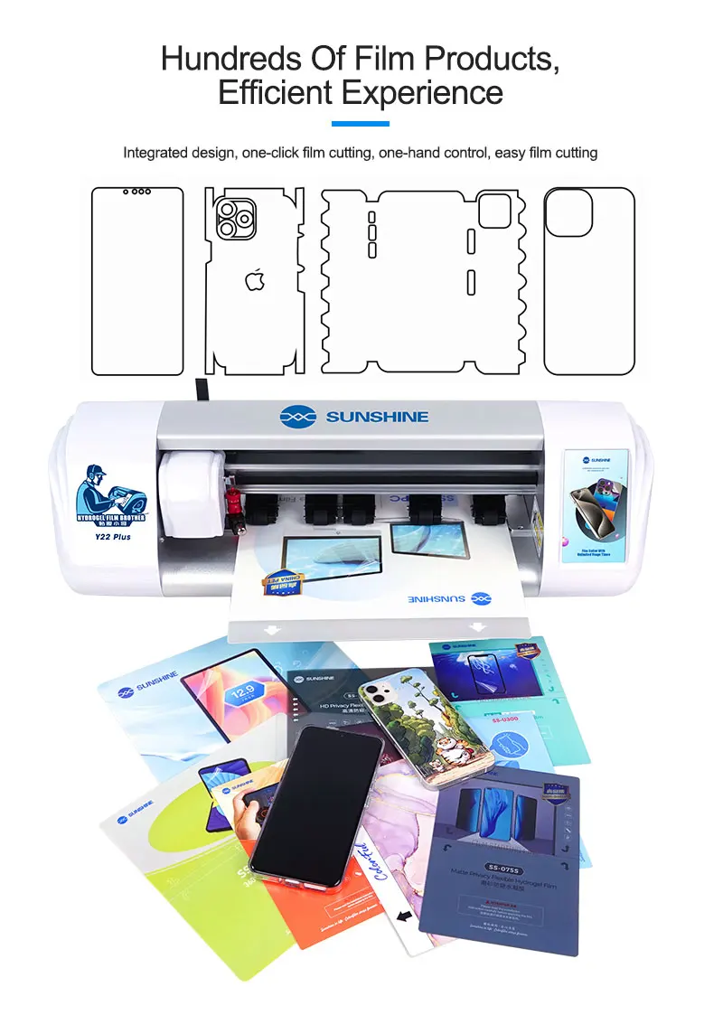 SUNSHINE Unlimited times Y22 Plus Film Cutting Machine Supports Precise Cutting of Hydrogel Film/Color Film below 16 inches