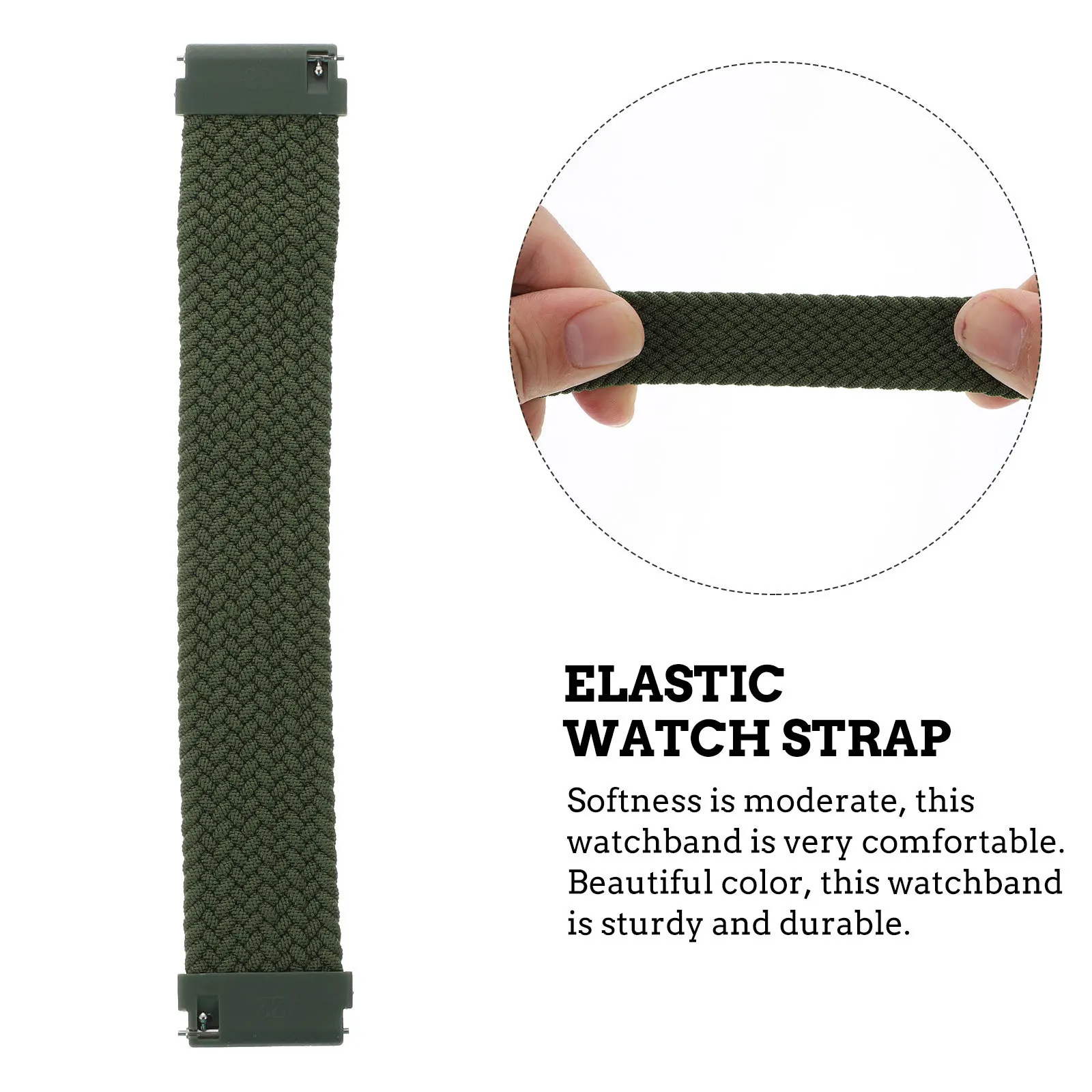 

1Pcs One-Piece Watch Band High-Quality Elastic Strap Breathable Woven Design Replacement Watchband for Business Or Casual Use