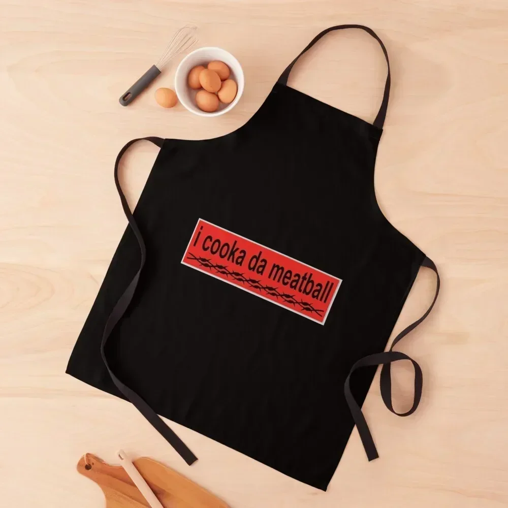 

i cooka da meatball Apron Beauty Home and kitchen products Men's Kitchen Cute Kitchen Apron