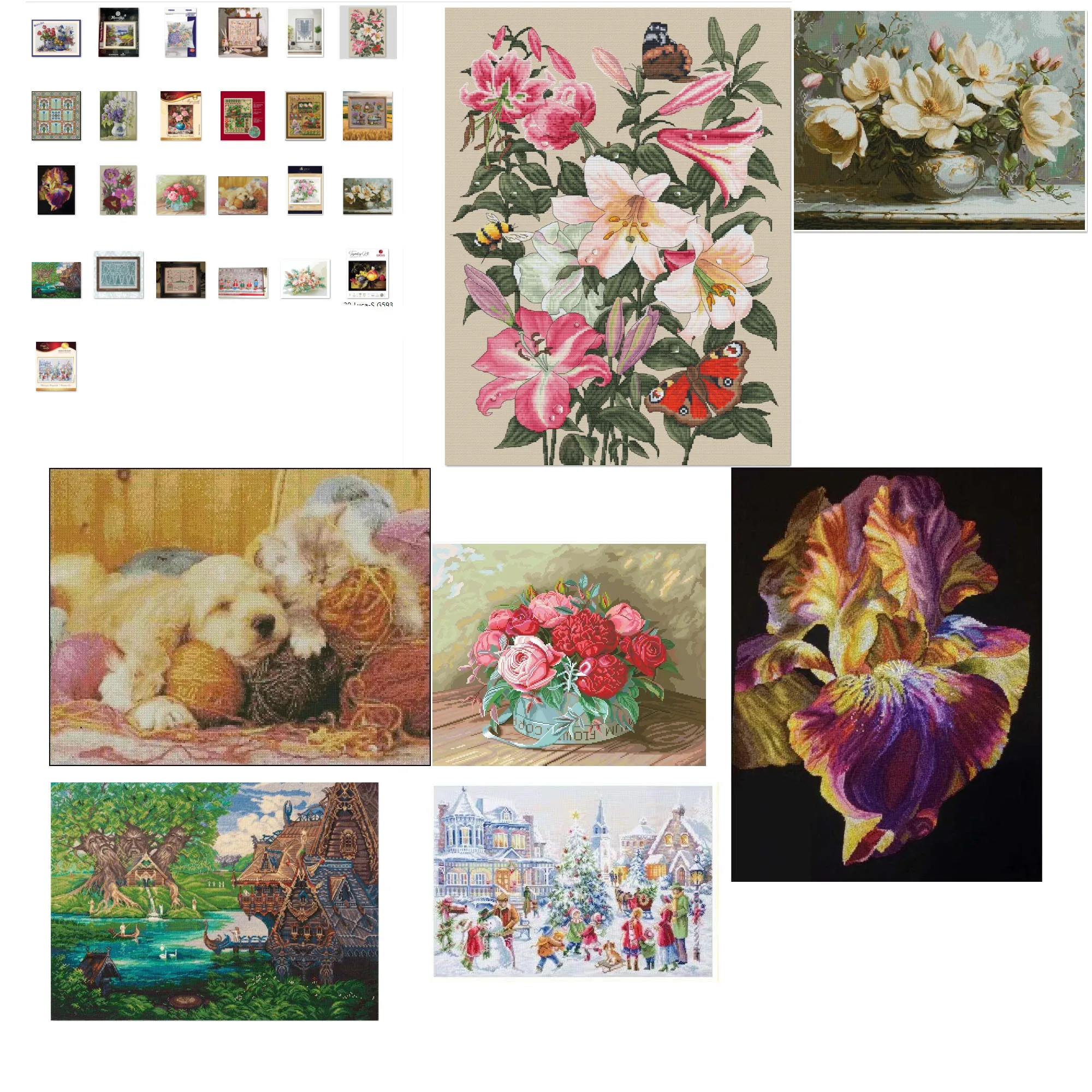 

Good Lovely --Embroidered Christmas Eve 56-41 Counted Cross Stitch Kit Cross Stitch Set Cotton Embroidery Kits