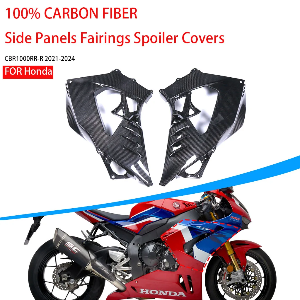 

AKOSO Motorcycle Fairings kits For Honda CBR1000RR-R 2021-2024 100% Carbon Fiber Side Panels Spoiler Cover Protector Accessories