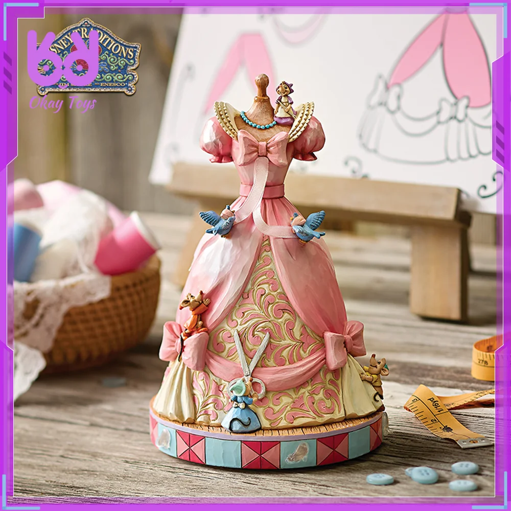 Enesco Disney figuras de Anime Disney Cenicienta vestido modelo niños juguetes coleccionables Barbie regalo de cumpleaños para niños personalizado