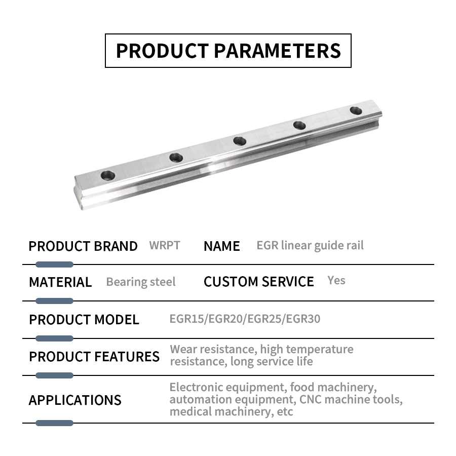 Low Profile Linear Guide Rail EGH Series EGH15 EGH20 EGH25 EGH30 High Precision Suitable Automation Equipment Length 1200-2500mm