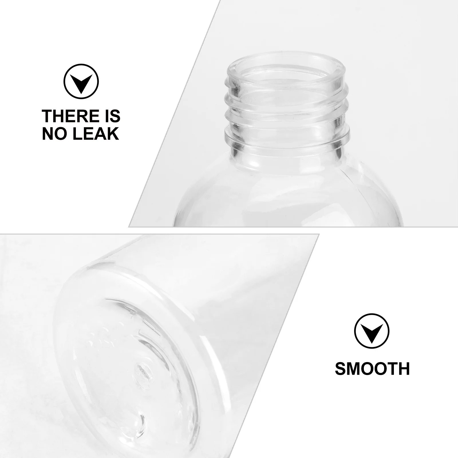 

6Pcs 200ml Transparent Plastic Bottles Empty Containers Refillable Jars Aluminum Lid Portable Lightweight Storage