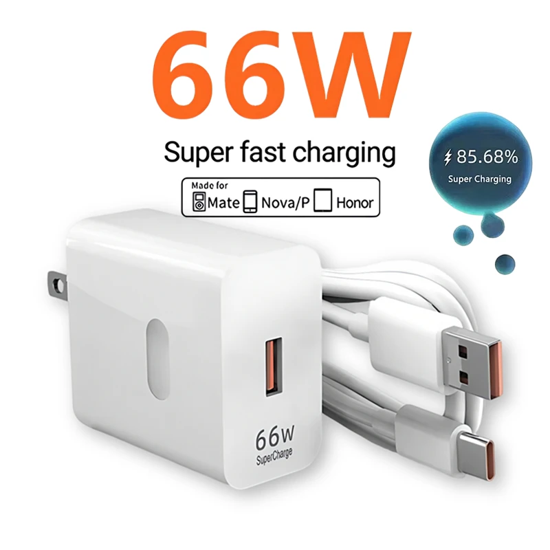 

Супербыстрое зарядное устройство США 6А 66 Вт, кабель типа C для Huawei Mate 40 50 60 P50 P60 Nova 12i 13 Pro HONOR 300 Lite X8, USB-кабели для зарядки