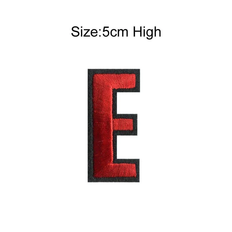 Black red Letter Patch ABC DEF OPQ RST UVW XYZ Patch For Clothes Iron On Alphabet Name Badge MILITARY Patches Accessories