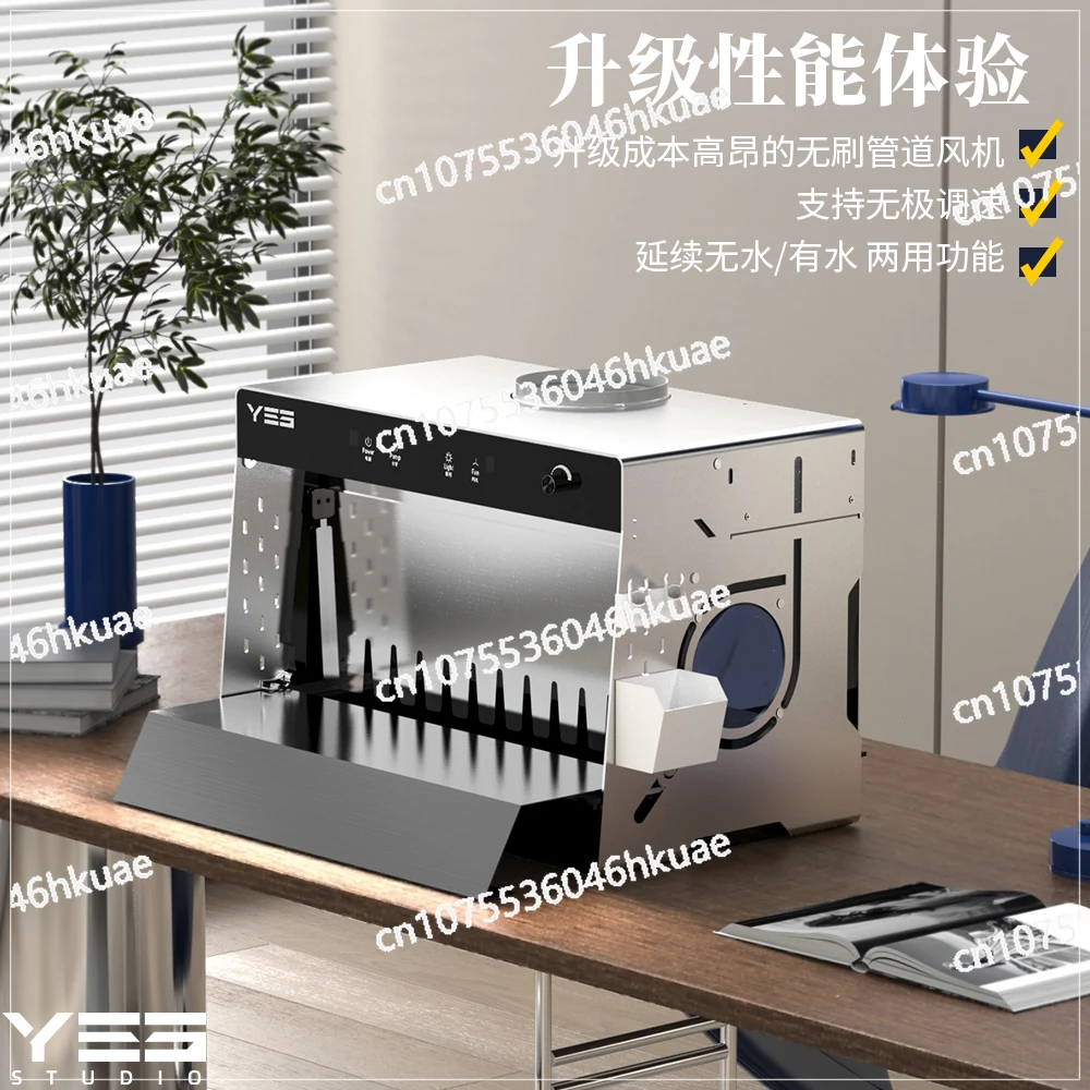 نموذج منتج جديد مكرر صندوق طلاء الرش ستارة الماء الشكل تلوين طاولة الرش خزان استخلاص الزيت #2