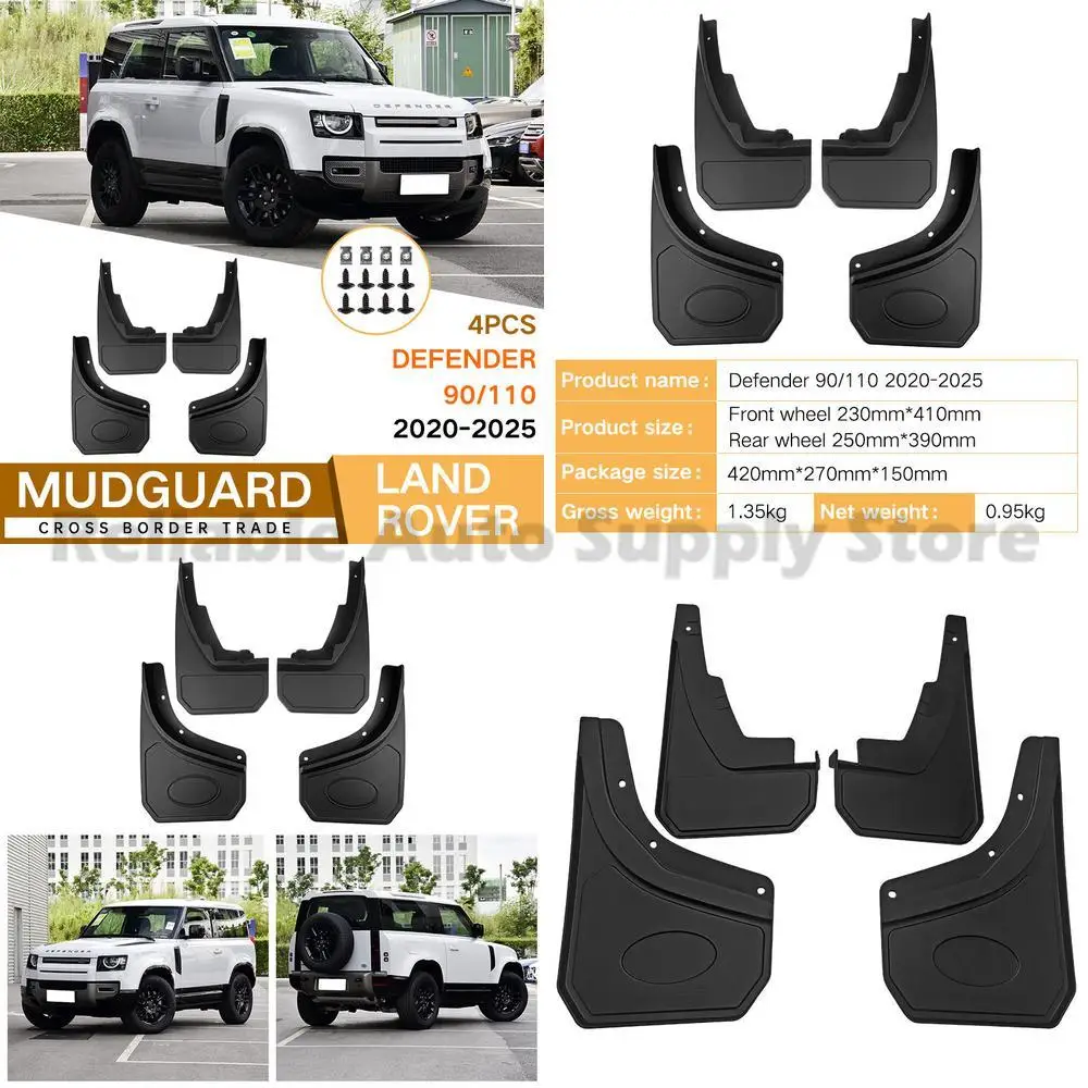 

For Land Rover Defender 90 110 2020-2025 Mud Flaps Wheel Arch Fender Guards Durable Protection Premium Quality Perfect Fit