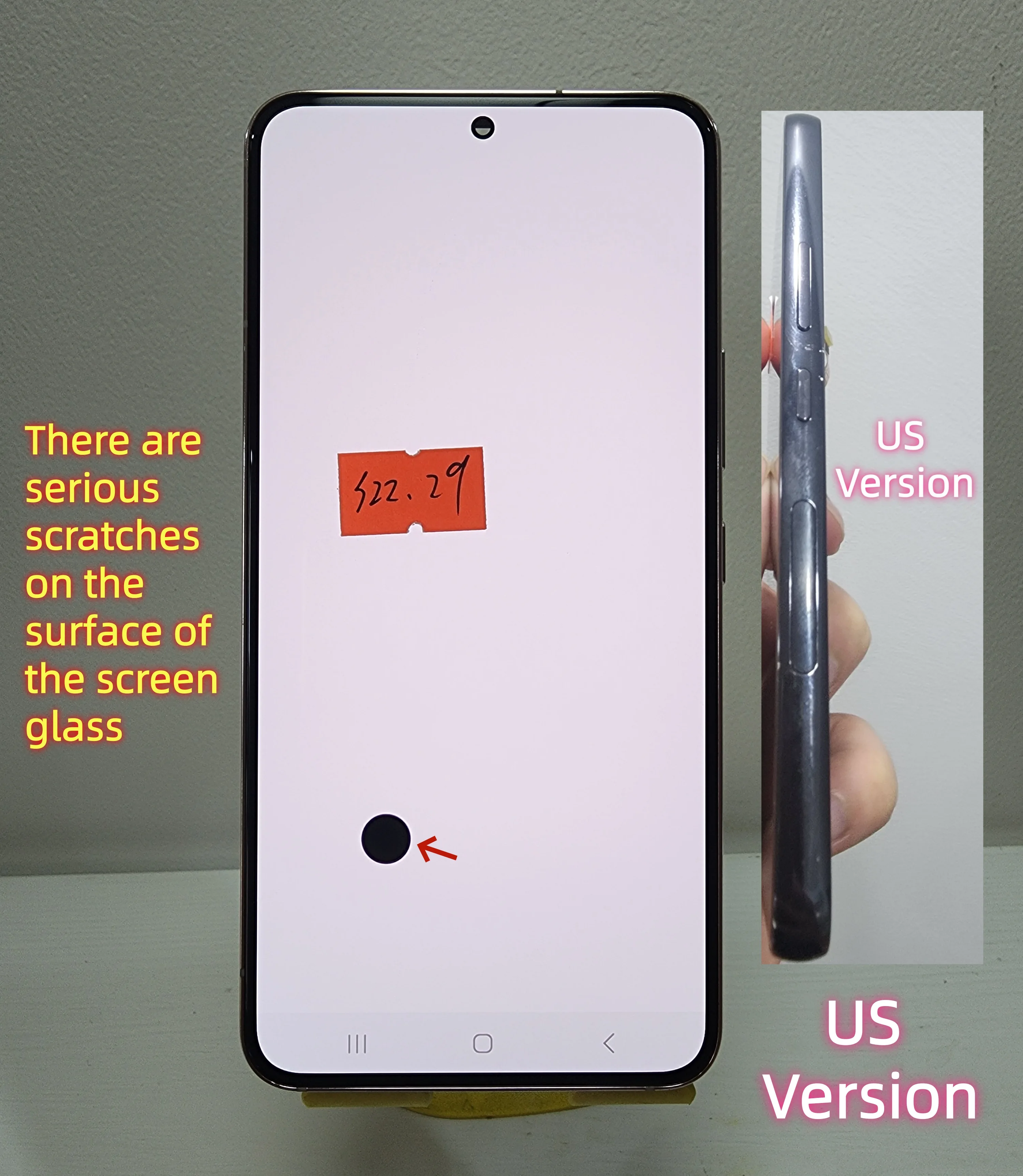 Genuine Original AMOLED For Samsung Galaxy S22 5G S901 S901B S901U S901W S901E LCD Replacement Screen Digitizer Assembly