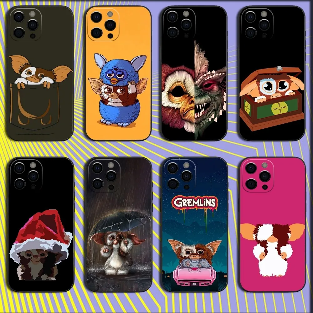 Cute G-Gremlins Gizmo Phone Case For iPhone 16,15,14,13,12,11,Pro,X,XS,Max,XR,Plus,Mini Soft Black Cover