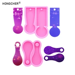 Supermarket shopping cart tokens drip mold shiny mirror diy keychain pendant decorative silicone molds