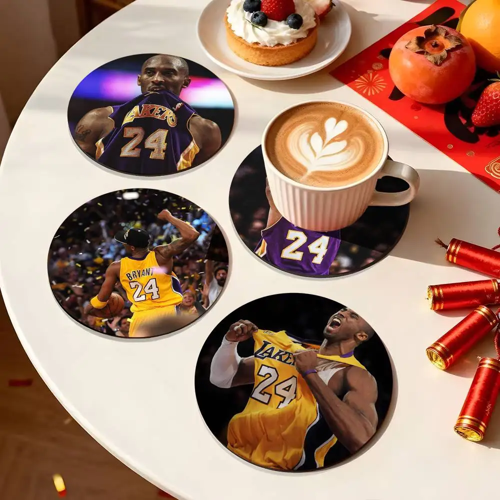 1pc Basketball Player K-kobeES Cool Wooden Coaster Colour Pr