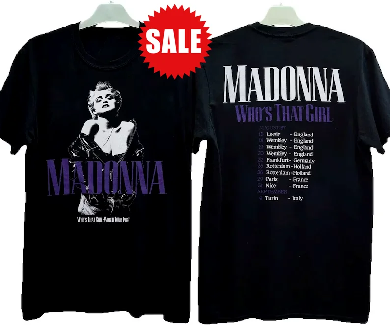 T-shirt Vintage Madonna Who quella ragazza 1987 World Tour S256171