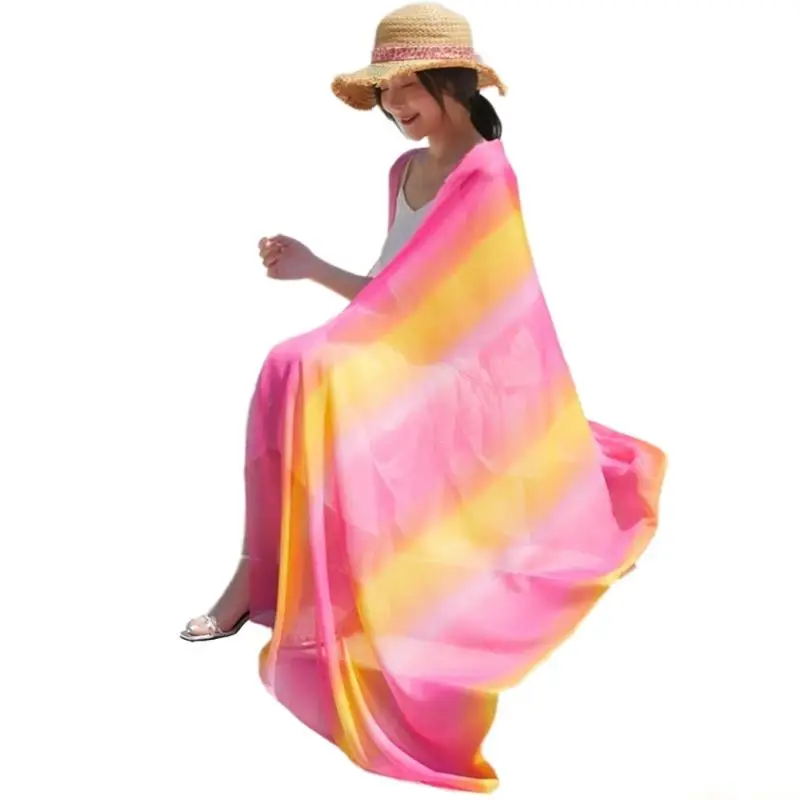 31BF Long Sheer Scarf Belly Dance Veil for Women Belly Dancing Headpiece 180x100cm