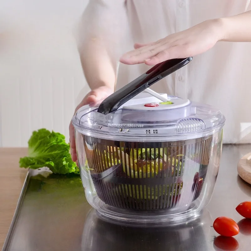 

New Vegetables Dryer Salad Spinner Fruits Basket Fruit Wash Clean Basket Storage Drying Machine Useful Kitchen Tools