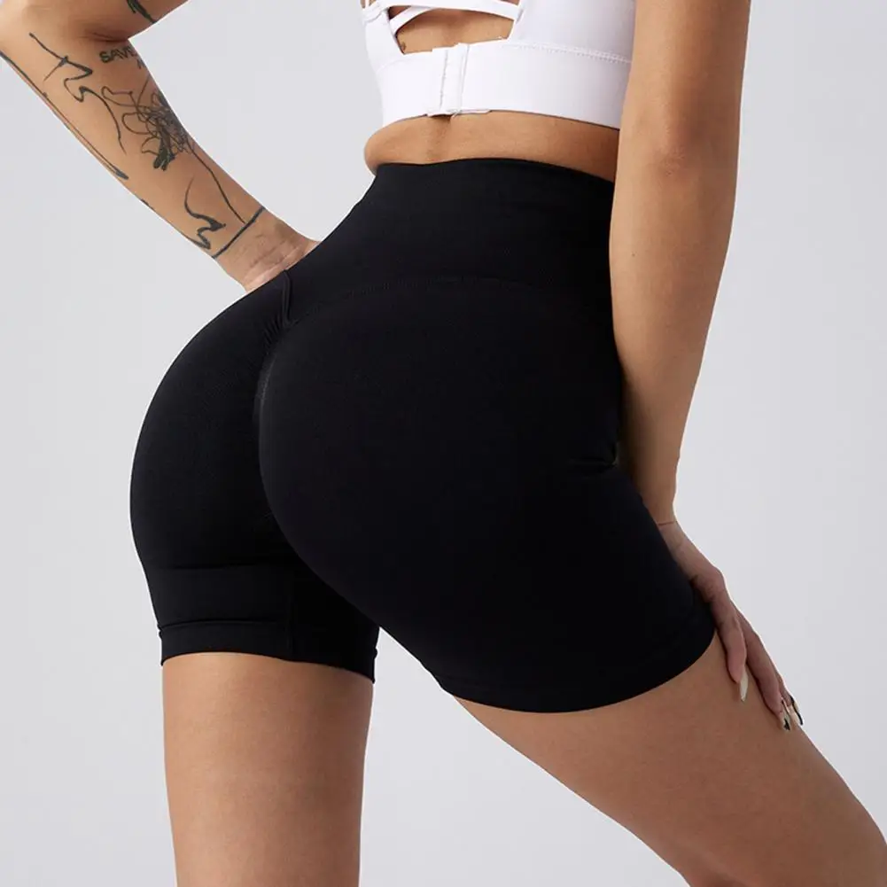 

High Waist Push Up Short Elasticity Seamless Yoga Shorts Women Fitness Shorts Running Cycling Sports Leggings Workout Gym Shorts