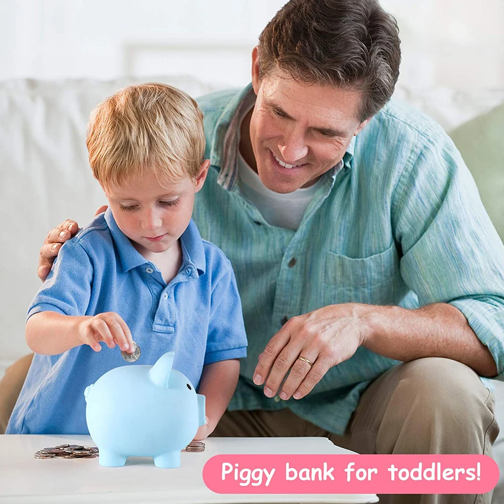 صناديق نقود صغيرة على شكل حيوان لتخزين ألعاب الأطفال وديكور المنزل وصندوق توفير المال غير قابل للكسر من البلاستيك لهدايا الأطفال