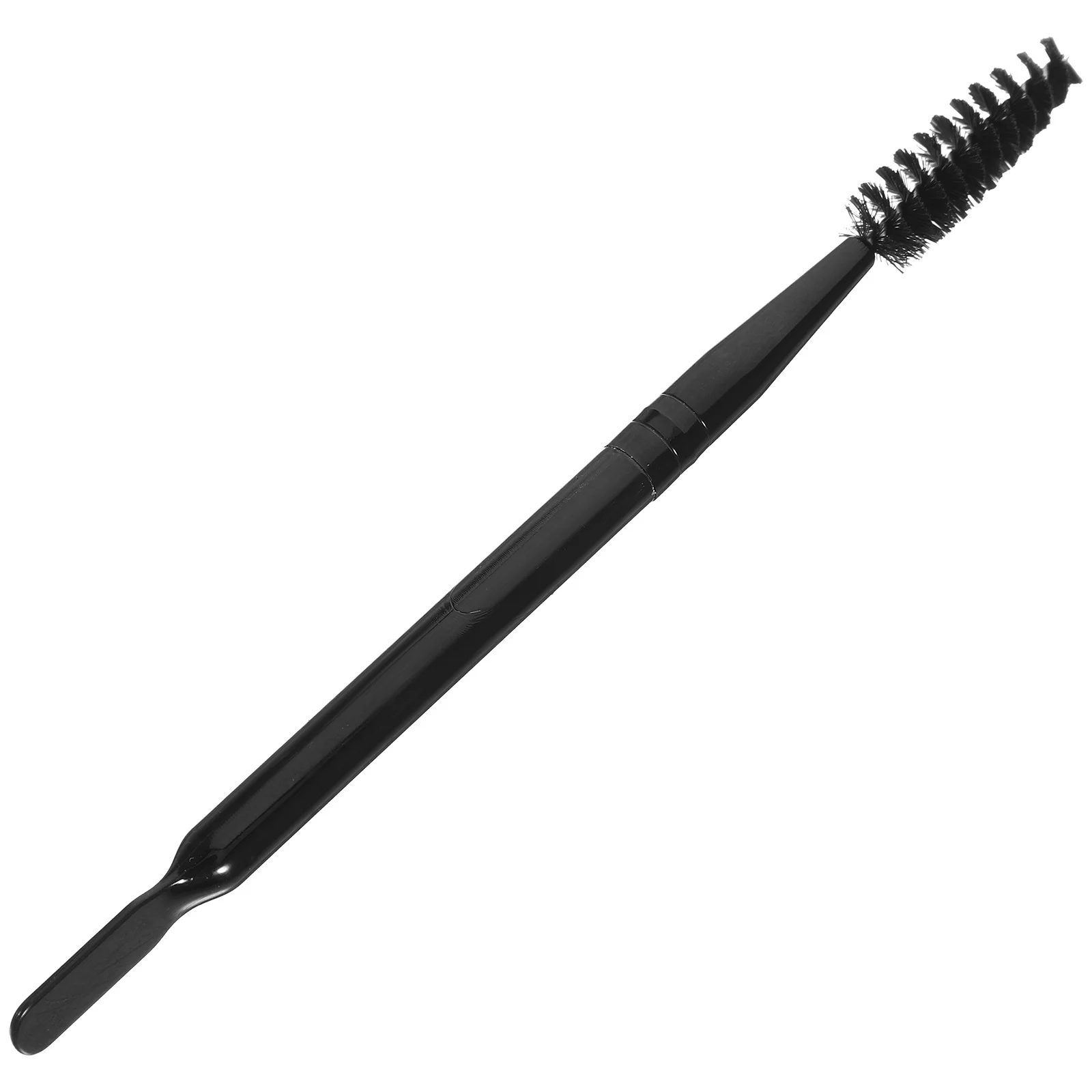 1 個の美容ブラシ眉毛用両端まつげマスカラワンドプレミアム素材使いやすいポータブルブラシブラック