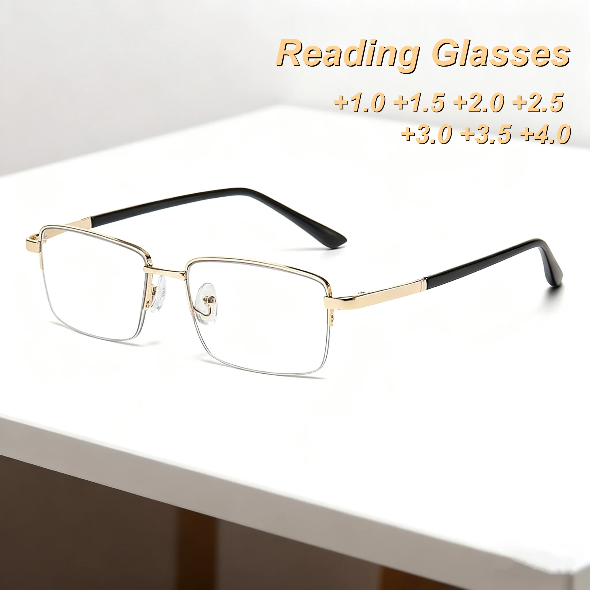 

2025 New Business Gold Wire Metal Frame Women's Reading Eyes Ultra Light Neutral Premium Comfort Anti Blue Light Glasses