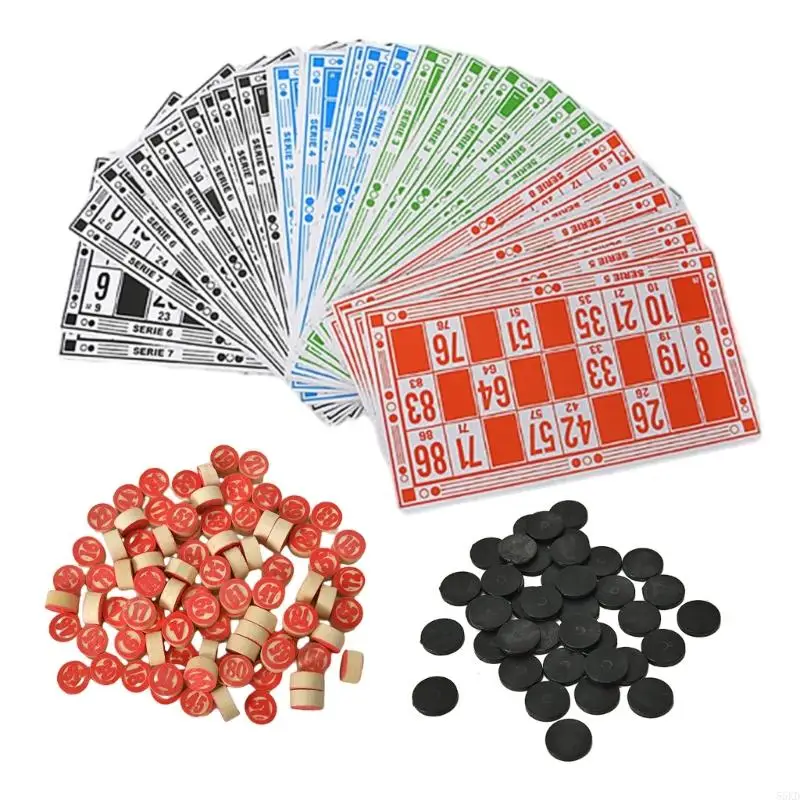 55kd Russisch Lottos Family Board Game Funny Party Strategie Bord Game Russian Lottos Game Supply Travel Bingos Set