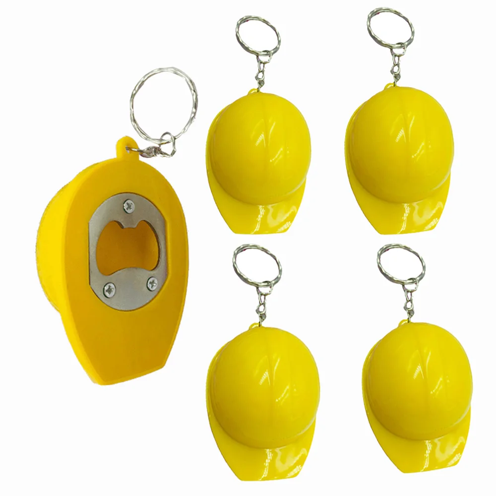 Construction Party Bottle Opener Keychain Helmet Safety Hat Kids Construction Themed Birthday Party Gifts Prizes