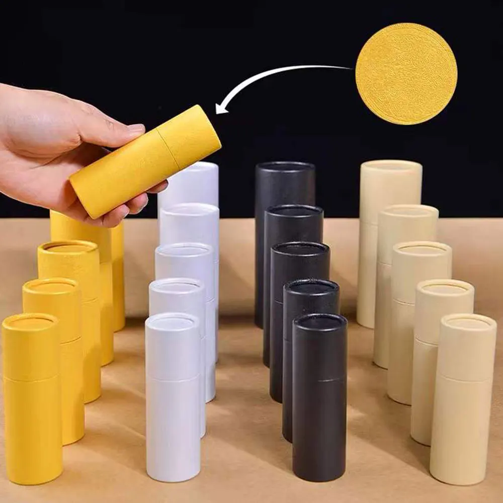 10PCS 5/10/20/30/50/100ml Paper Jar Kraft Paper Box Round Cylinder Oil Bottle Packaging Cardboard Tube Cosmetic Box