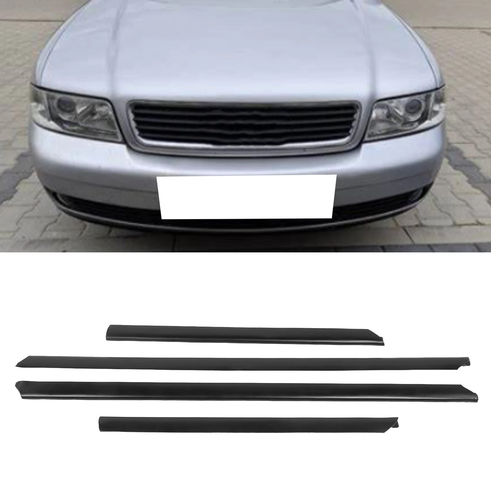 

4Pcs Interior Door Strip Trim Rubber Protective Cover Decoration Fit for A4/A4 Avant